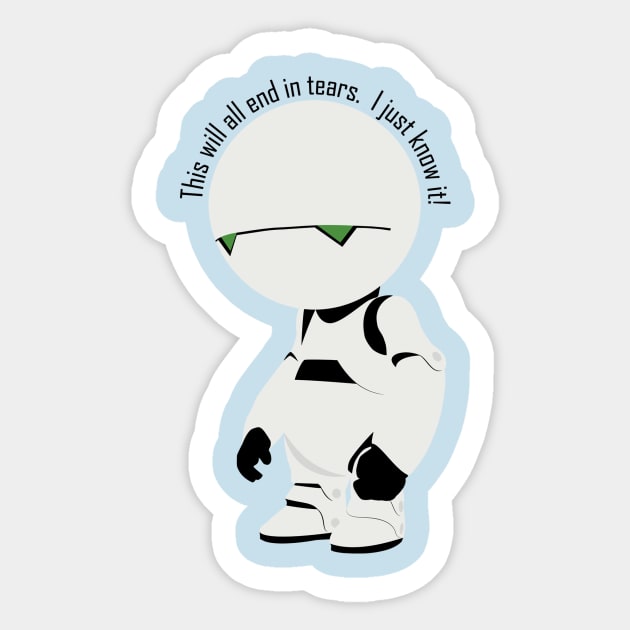 This will end in tears Sticker by JSKerberDesigns